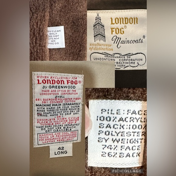 ✨VTG EUC✨London Fog Taupe Long Double Breasted LINEDTrench Coat Men's 42 Long - Picture 3 of 15